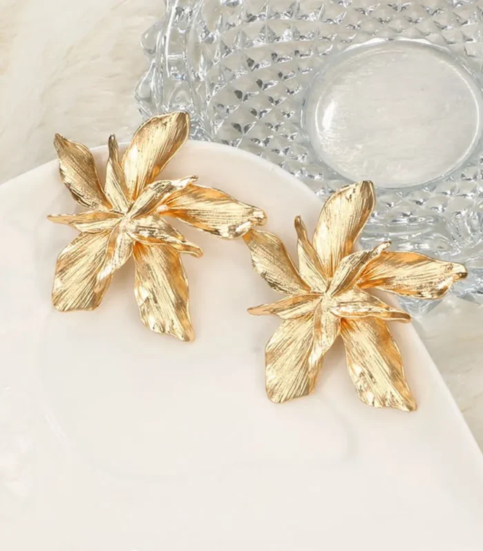 Gold Flower Tops Pair